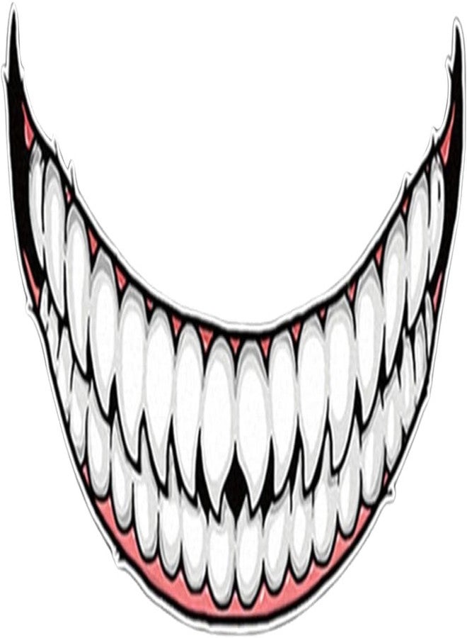 Zhuluck Helmet Decorative Decals - Smile Stickers Teeth Car Stickers - Helmet DIY Decorate Car Decals - Motorcycle Self Adhesive Shark Teeth Bumper - Image 1